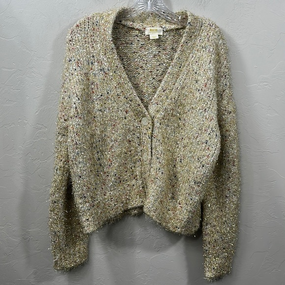 Anthropologie Maeve twinkle Cropped cardigan sweater size small. - Picture 1 of 12